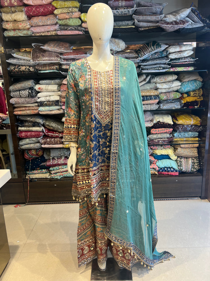 RAJWADI PASTAL DESIGNER SUIT IKZ12/1