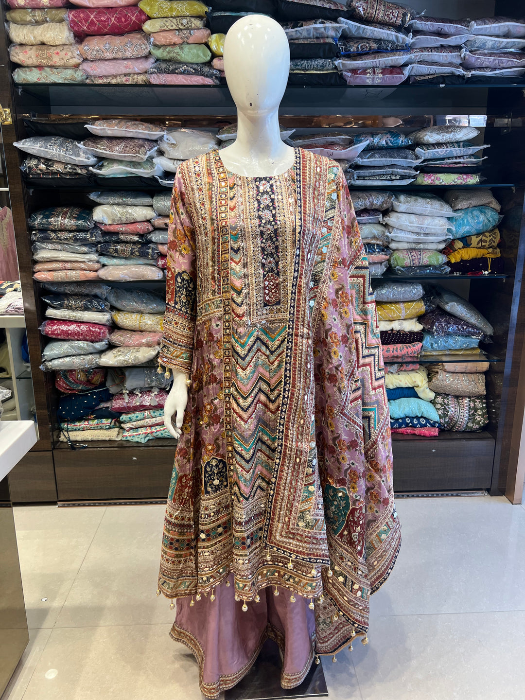 RAJWADI PASTEL DESIGNER SUIT IKZ04/