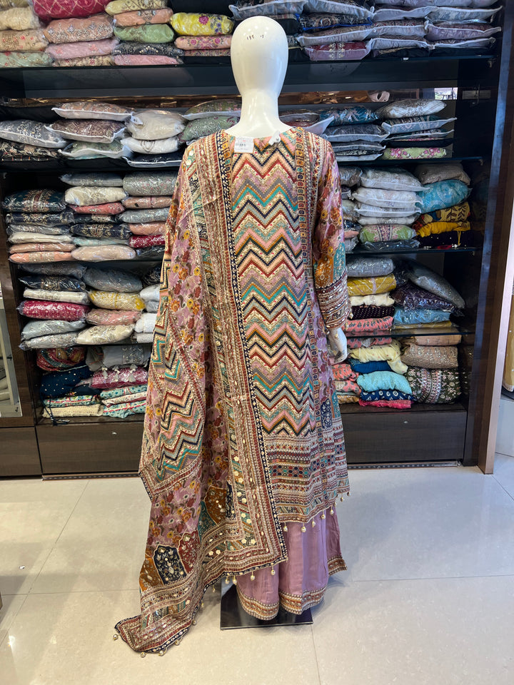 RAJWADI PASTEL DESIGNER SUIT IKZ04/