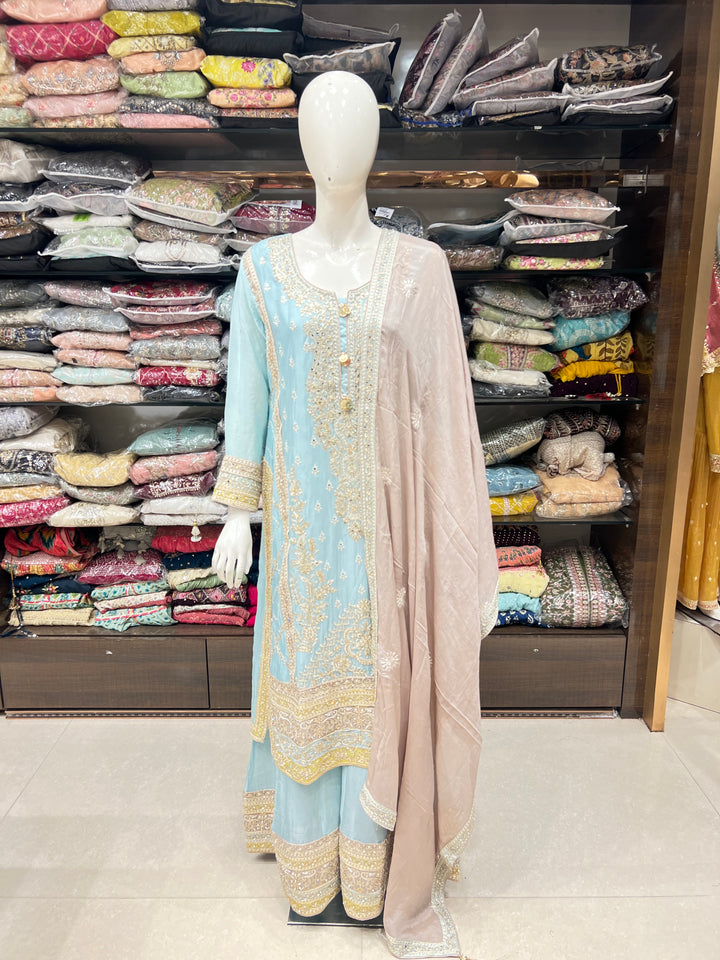 ZARDOZI PASTEL DESIGNER SUIT IKZ05/