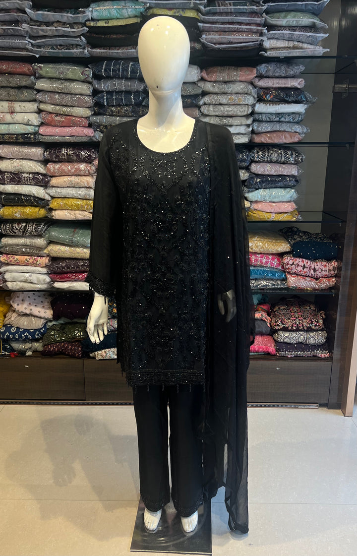 KARDANA WORK BLACK BEAUTIFUL DRESS