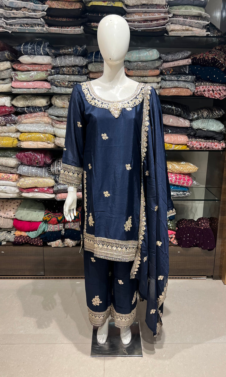 KARDANA, SEQUINS & ZARI WORK SUIT - K0430