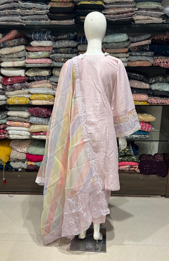 PAKISTANI LAWN ORIGINAL WITH MULTICOLOUR ORGANZA DUPPATTA-17574