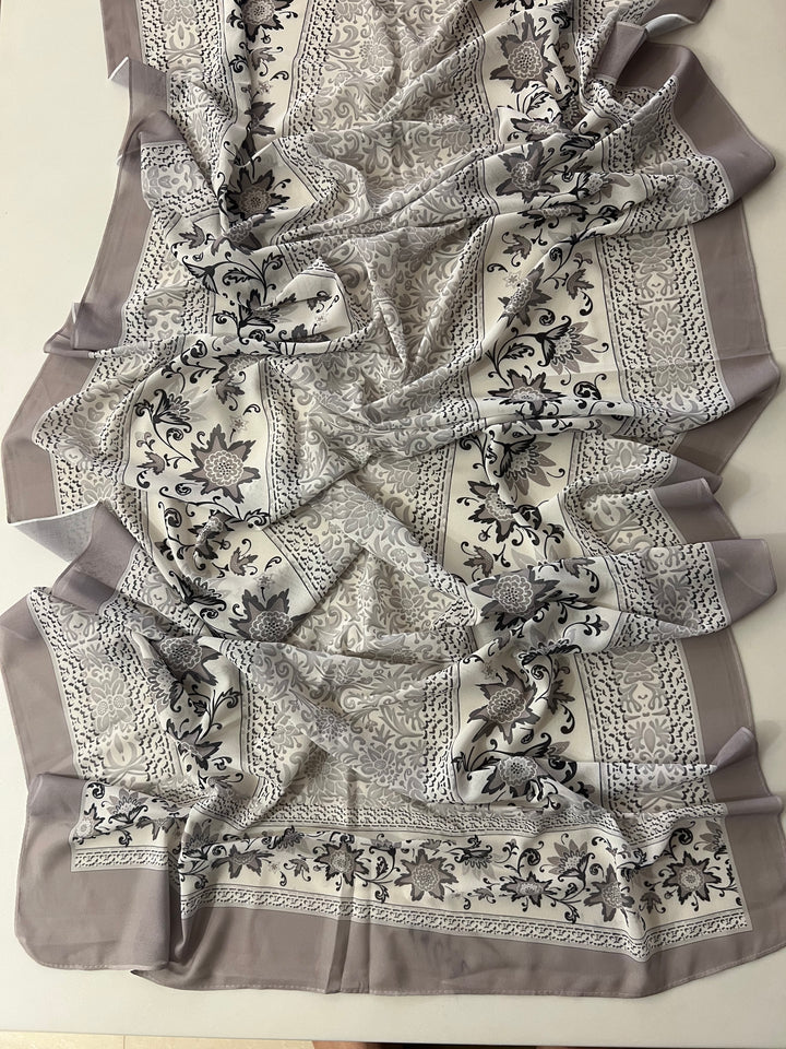 PREMIUM TURKISH PRINTED GORGETTE FABRIC HIJAB