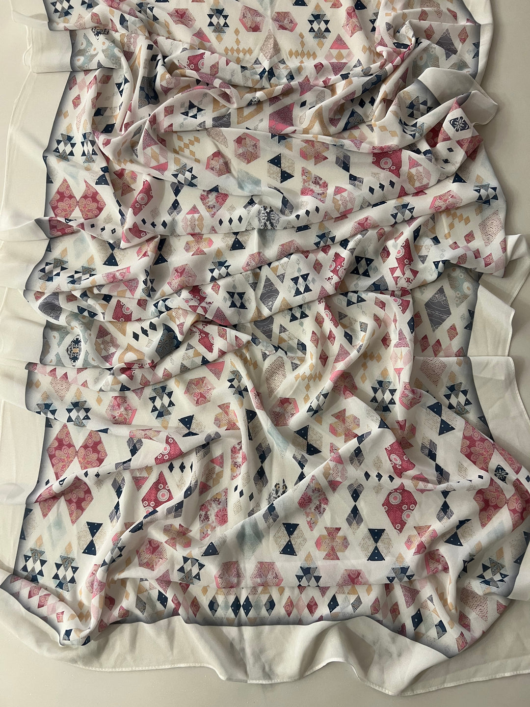 PREMIUM TURKISH PRINTED GORGETTE FABRIC HIJAB