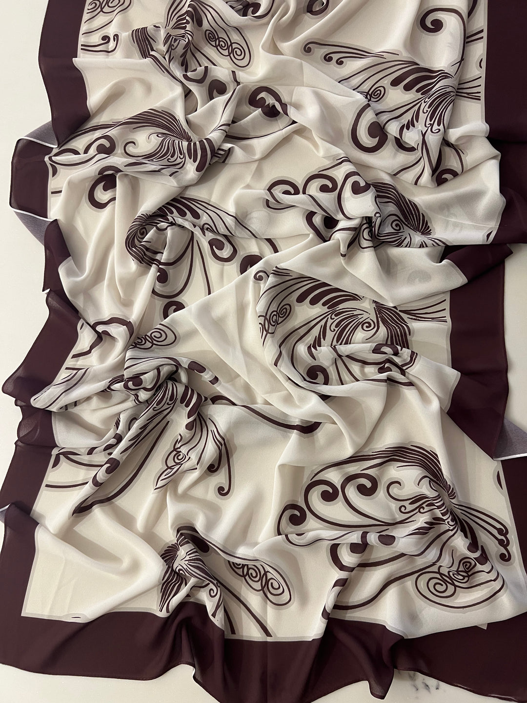 PREMIUM TURKISH PRINTED GORGETTE FABRIC HIJAB