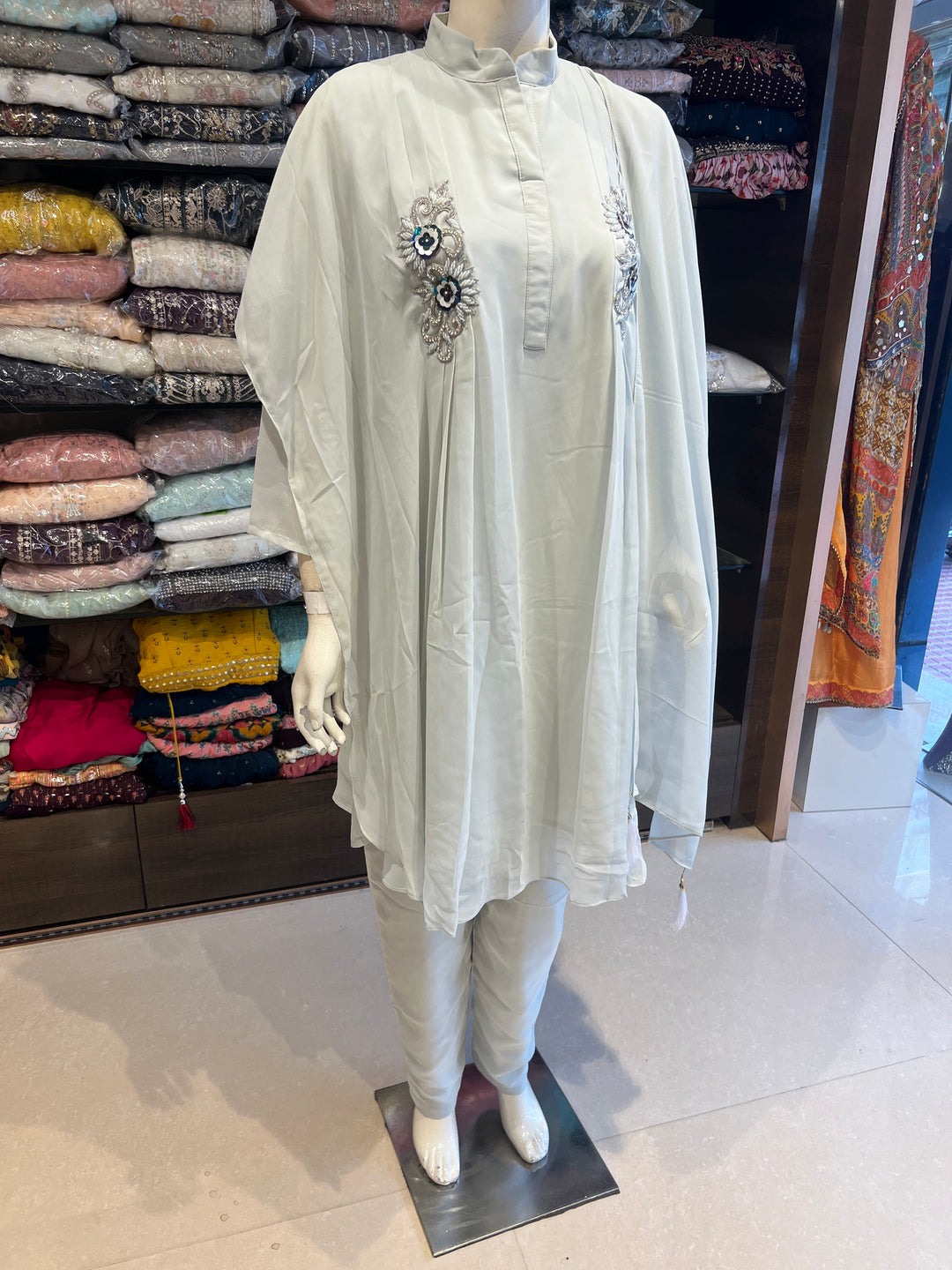 KAFTAN COORD SET SUIT -KTN01/LIGHT GRAY