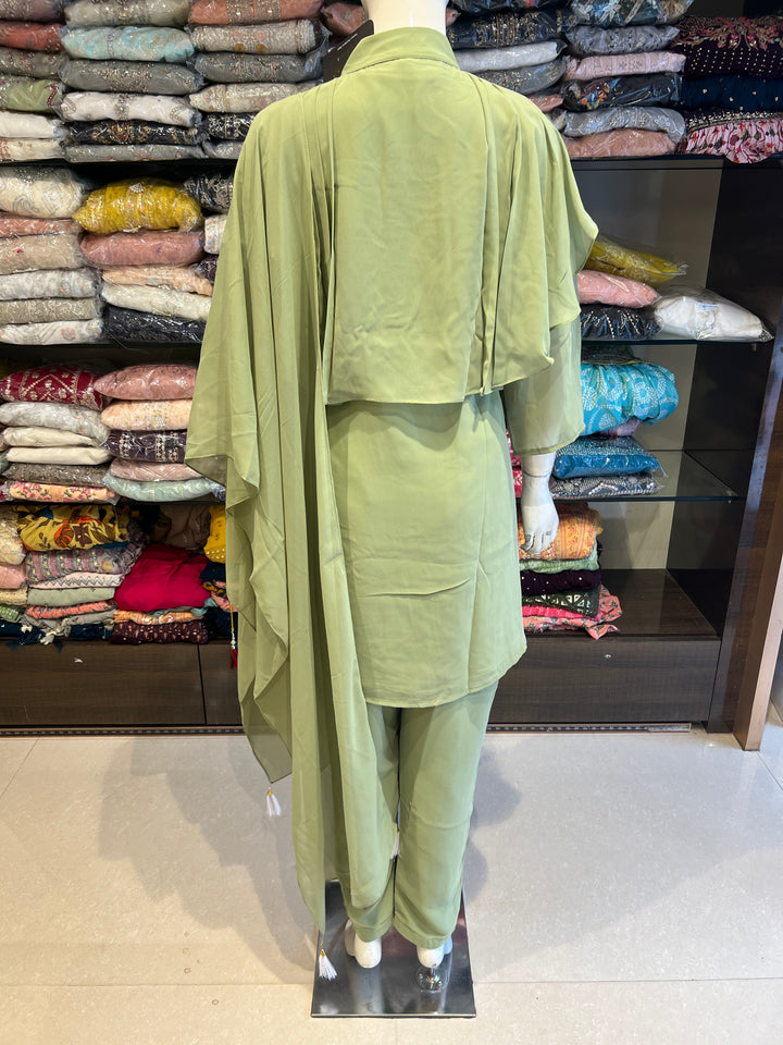 KAFTAN COORD SET SUIT -KTN01/GREEN/KTP06