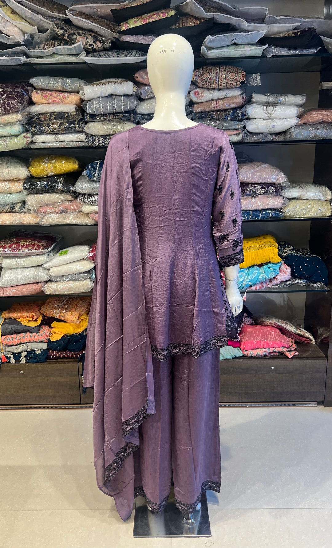 AMYRA PREMIUM CHINNON CHIKANKARI SUIT -KTP02