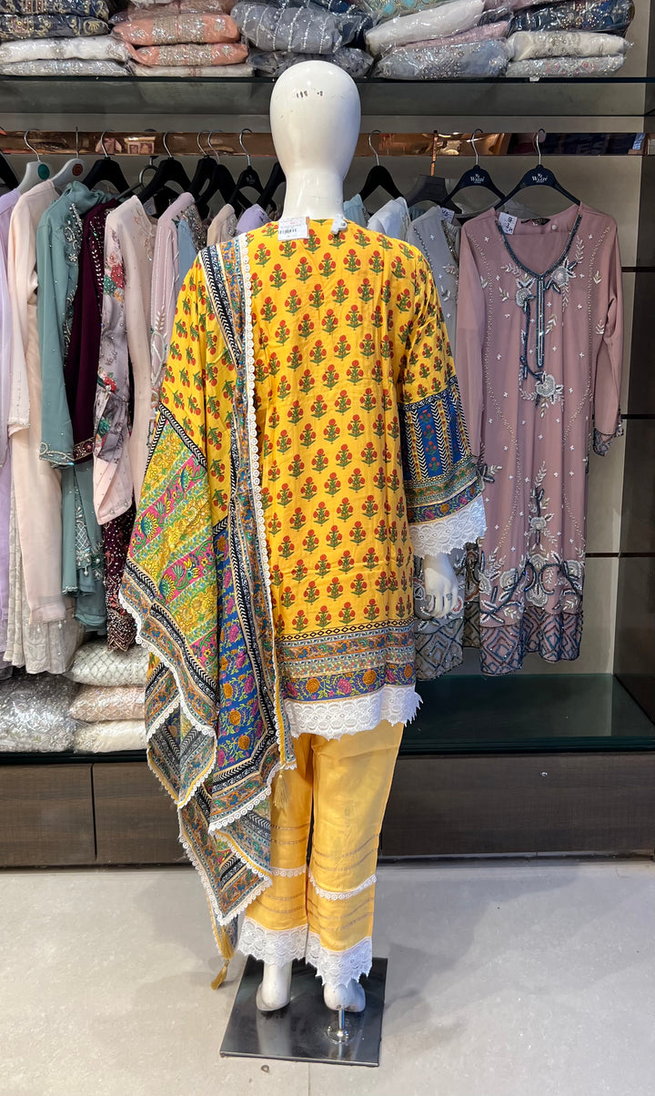 DESIGNER PLUS SIZE LAWN SUIT- IKUJ05