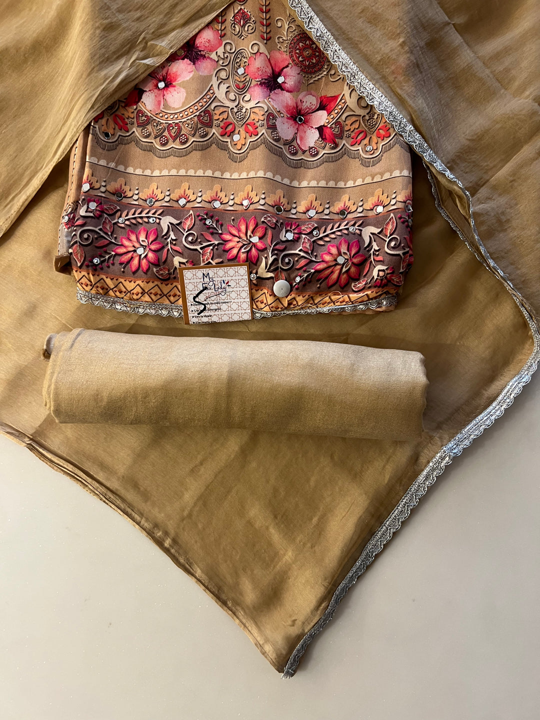 DESIGNER UNSTITCHED DRESS MATERIAL-IKNS05/BEAGE