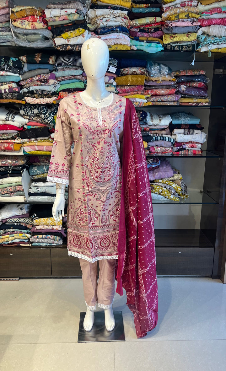 MFL NEW DESIGNER SUIT -KD001 ARSALA MHEROON/