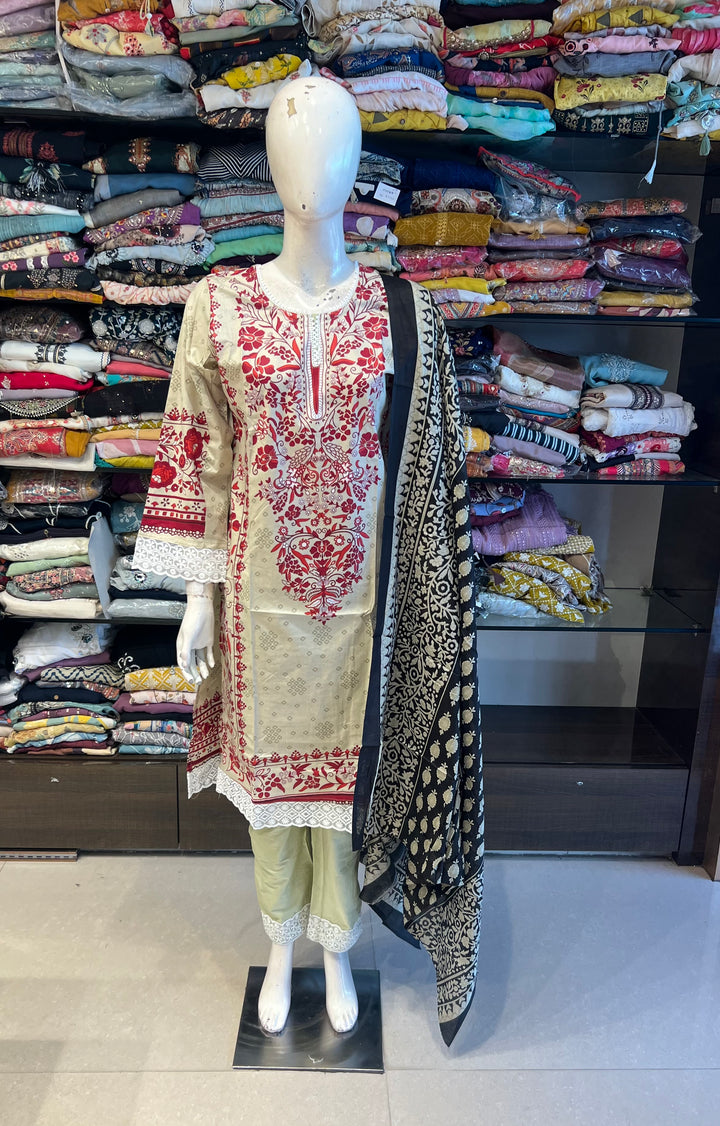 MFL NEW DESIGNER SUIT -KD001 ARSALA BEIGE