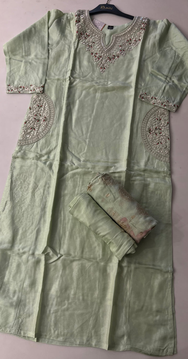 WORK DESIGNER SUIT - BTFZ84/ LIGHT GREEN