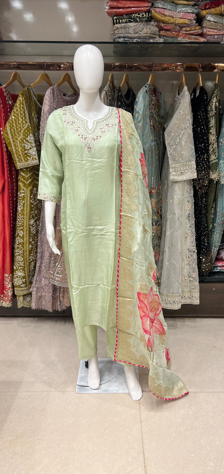 WORK DESIGNER SUIT - BTFZ84/ LIGHT GREEN