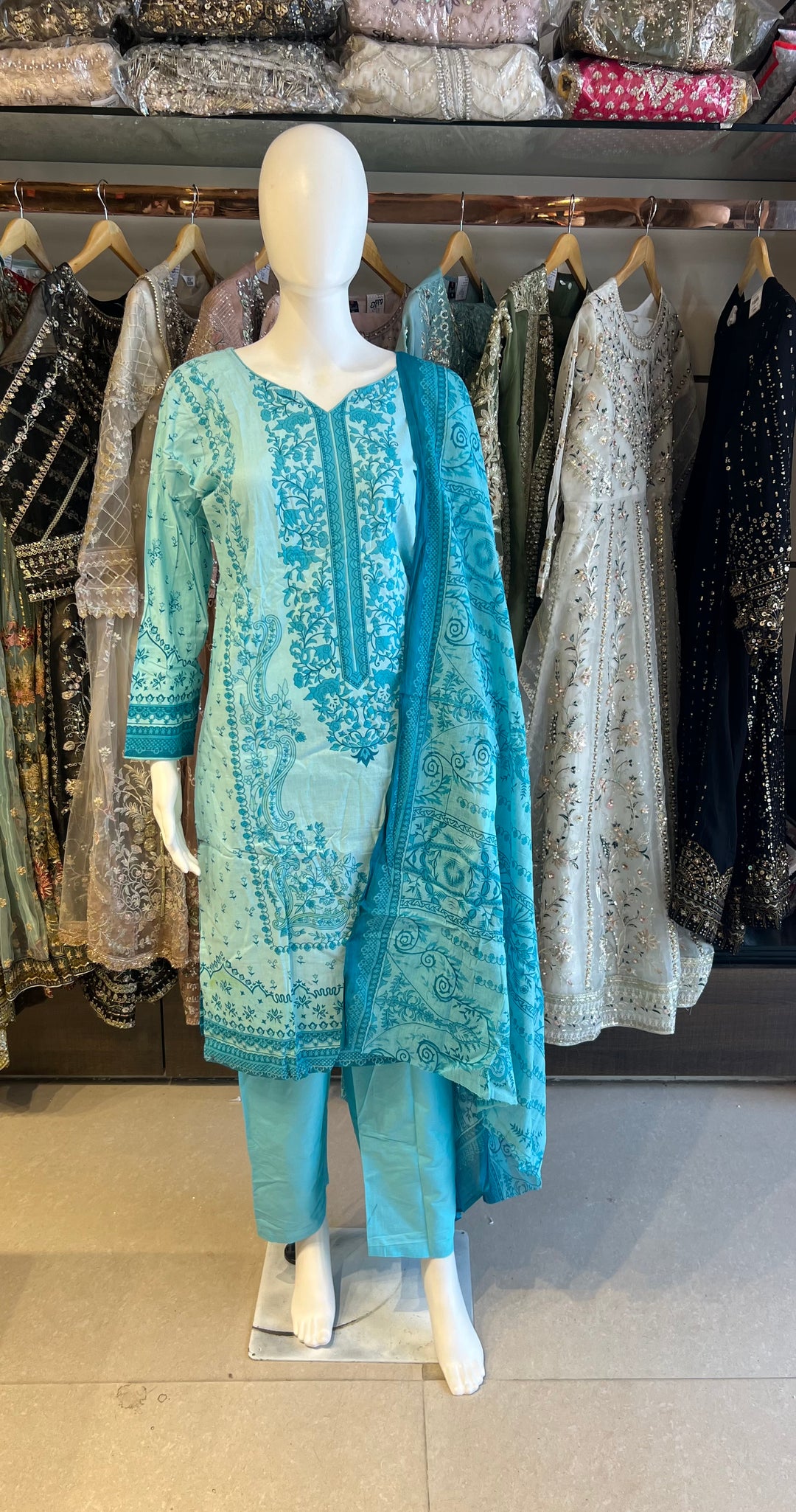 MFL NEW DESIGNER SUIT -KD001/ SKF SKY BLUE