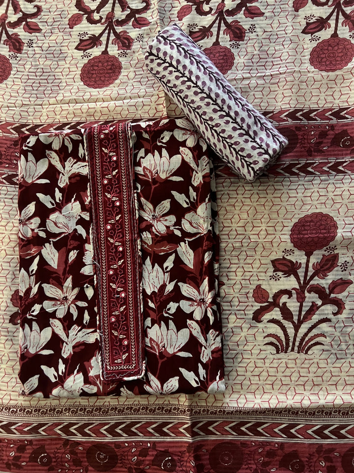 DESIGNER UNSTITCHED DRESS MATERIAL- BTFZ79/