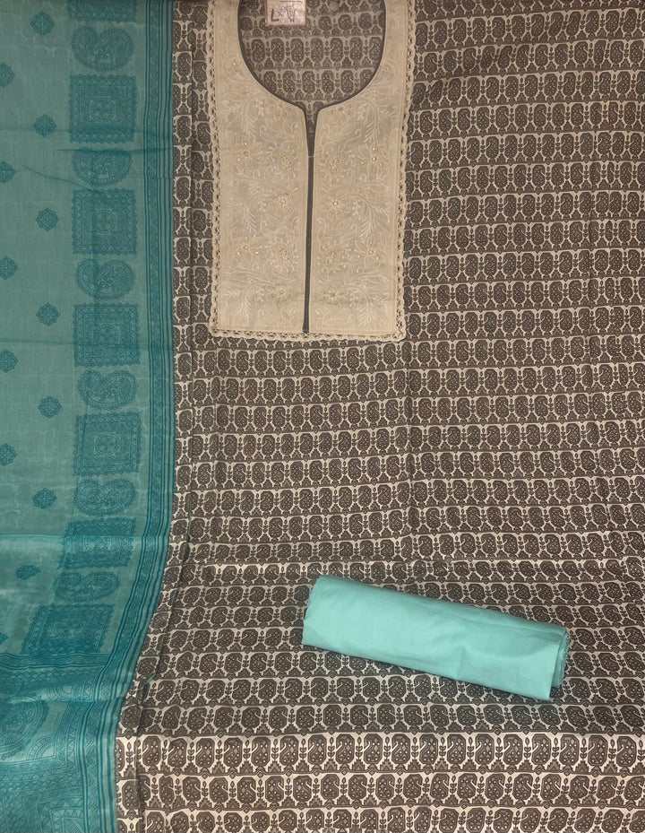 DESIGNER UNSTITCHED DRESS MATERIAL- BTFZ07/