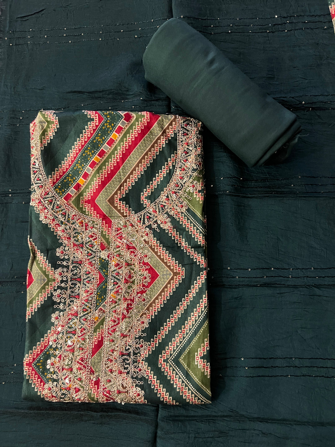 DESIGNER UNSTITCHED DRESS MATERIAL- BTFZ28/