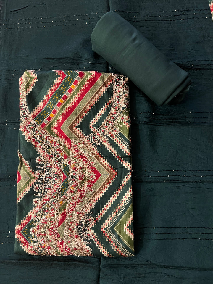 DESIGNER UNSTITCHED DRESS MATERIAL- BTFZ28/