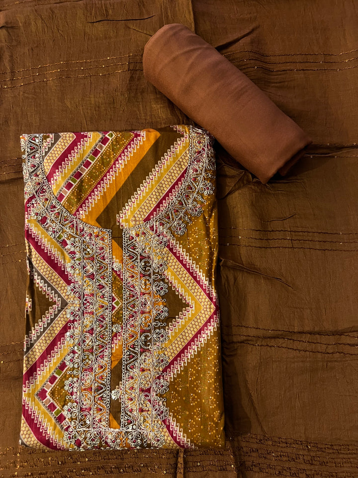 DESIGNER UNSTITCHED DRESS MATERIAL- BTFZ28/