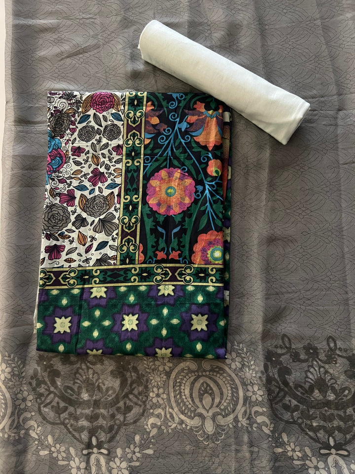 LAWN COTTON UNSTITCHED DRESS MATERIAL-608024/
