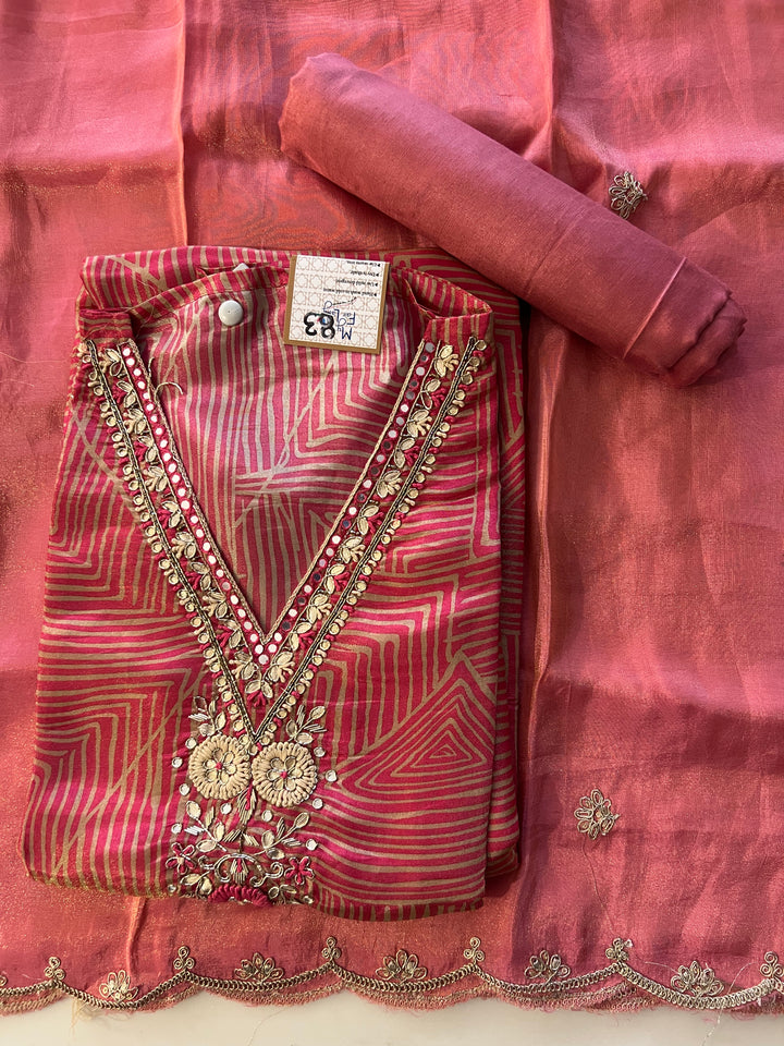 DESIGNER UNSTITCHED DRESS MATERIAL-BTH83/