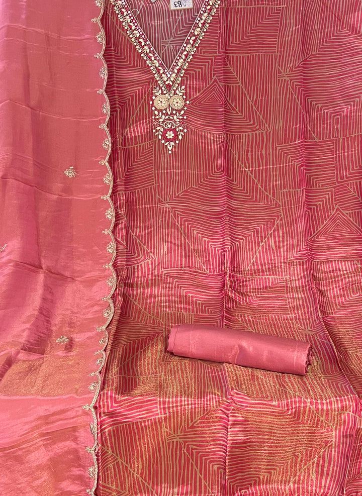 DESIGNER UNSTITCHED DRESS MATERIAL-BTH83/