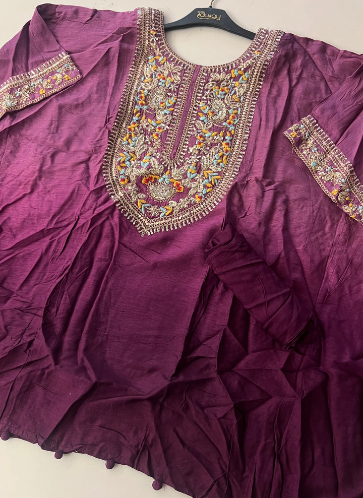 PLUS SIZE KAFTAN CHINNON COORD SET-IKHY09/