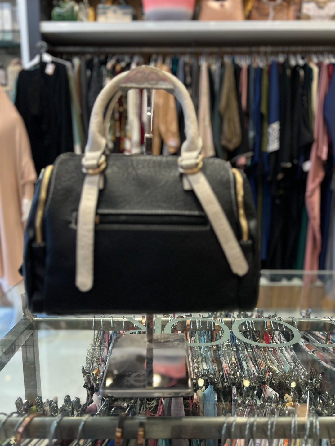 JIN FA HAND BAG-8091/BLACK/