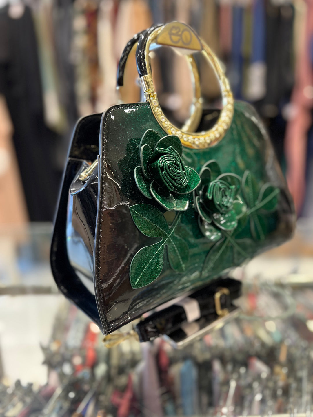 QIAN DAI ER HAND BAG-2323/GREEN/