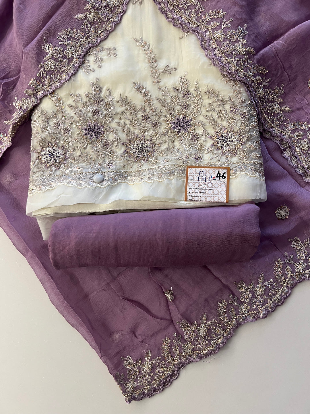 UNSTITCHED DRESS MATERIA - BTFZ46/VOILET