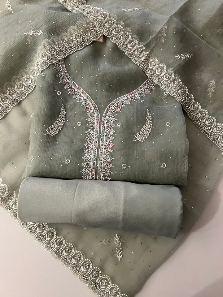 UNSTITCHED DRESS MATERIA - IKZV20/GRAY/