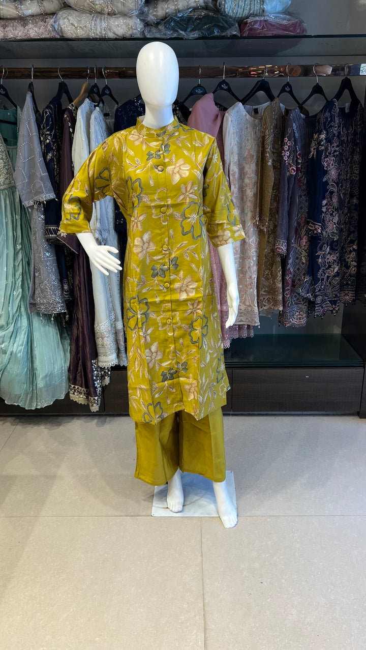 RAYON PLUS SIZE COORD SET(3XL,4XL,5XL,6XL)-IKFK02/GREEN