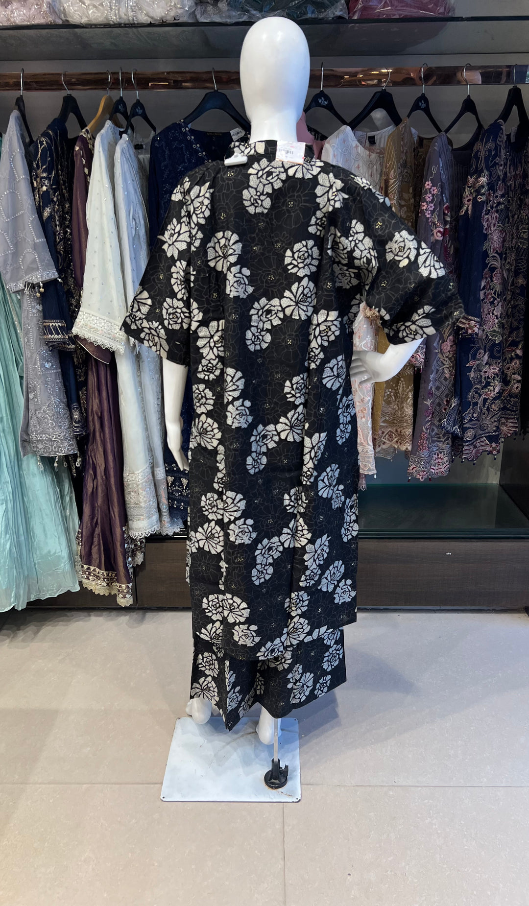 RAYON PLUS SIZE COORD SET-IKFK06/BLACK