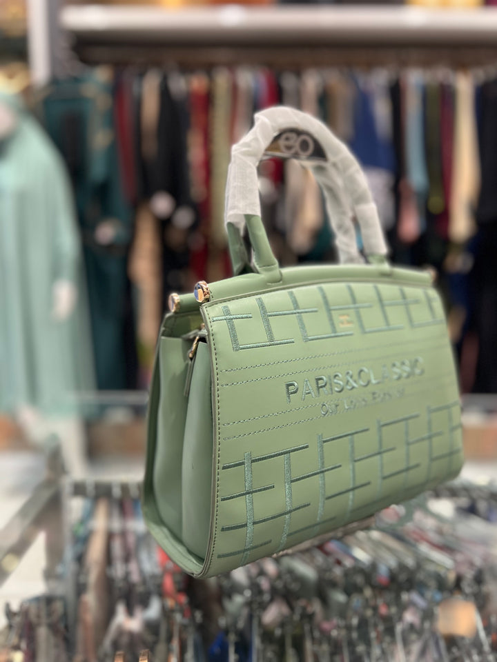 PARIS & CLASSIC HAND BAG - P1193/GREEN