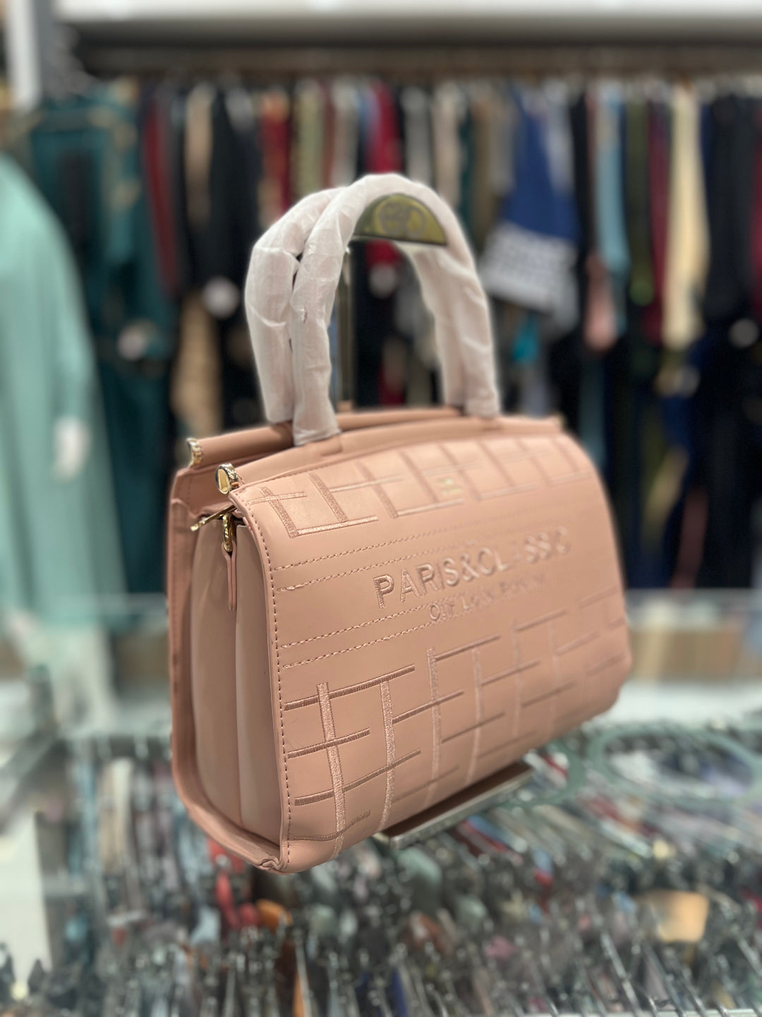PARIS & CLASSIC HAND BAG - P1193/PINK