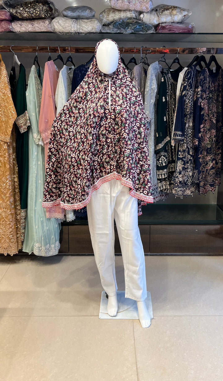 RAMZAN PRAYER NAMAZ HIJAAB-{PRINTED}-PD02/RAYON FABRIC/ 1 a TO 10 a