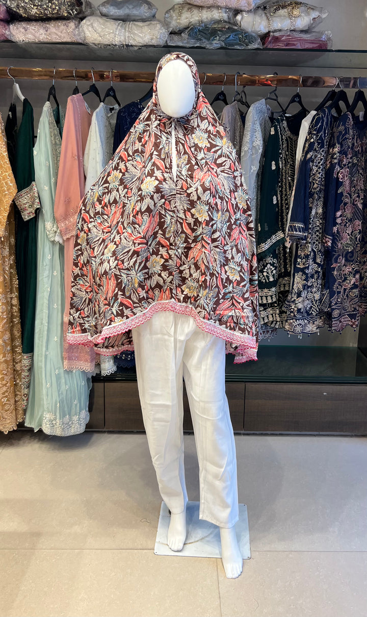 RAMZAN PRAYER NAMAZ HIJAAB-{PRINTED}-PD02/RAYON FABRIC/ 1 a TO 10 a