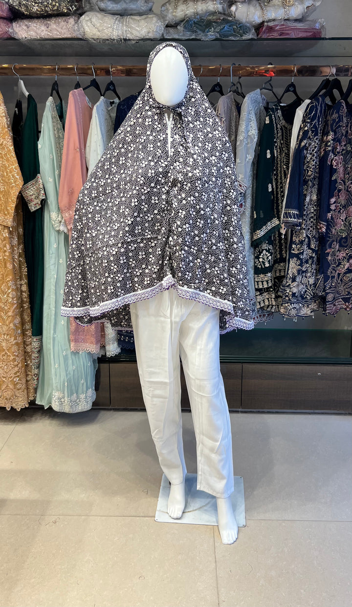 RAMZAN PRAYER NAMAZ HIJAAB-{PRINTED}-PD02/RAYON FABRIC/ 1 a TO 10 a