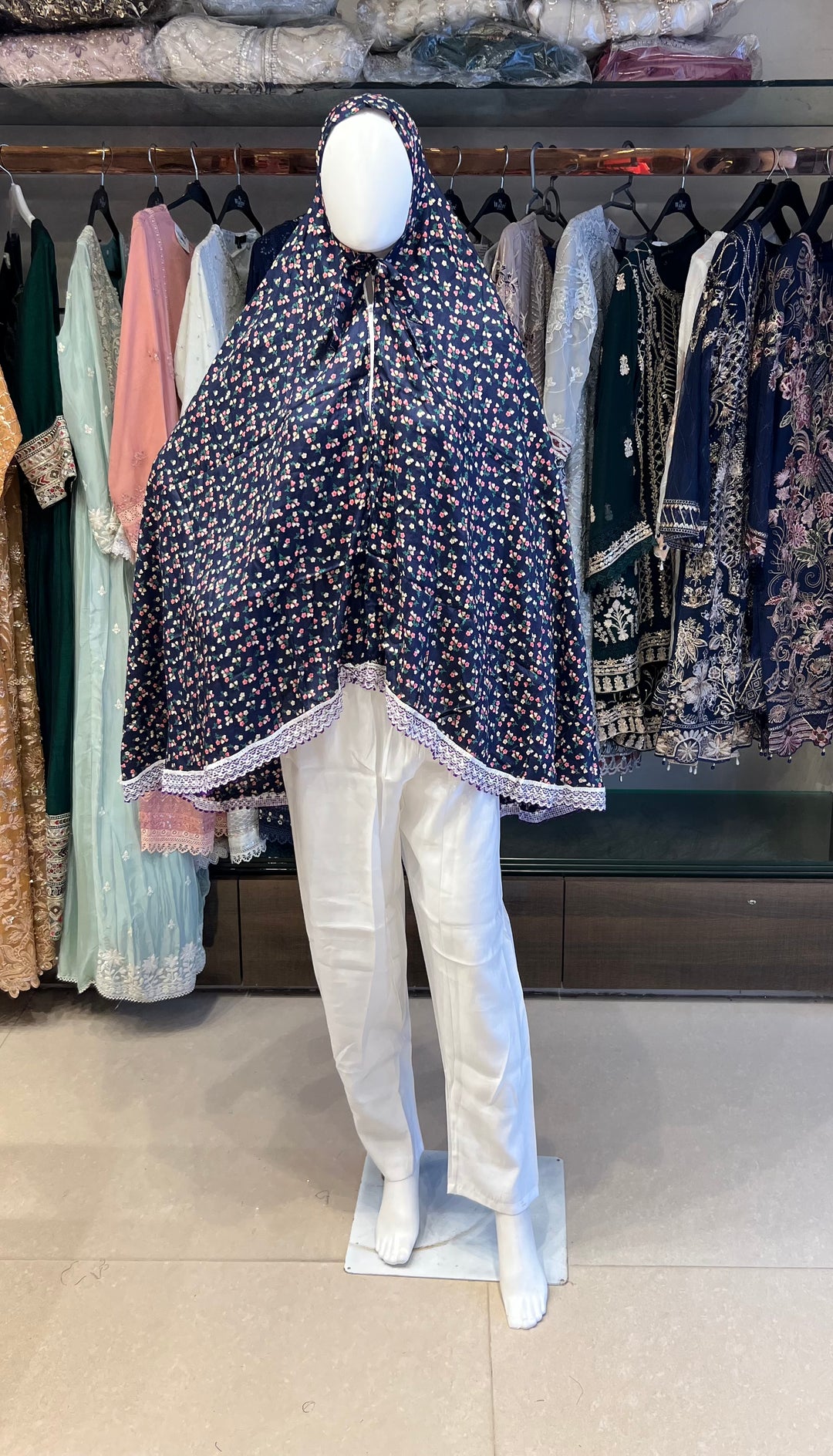 RAMZAN PRAYER NAMAZ HIJAAB-{PRINTED}-PD02/RAYON FABRIC/ 1 a TO 10 a