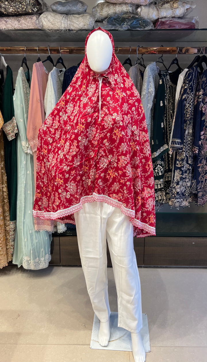 RAMZAN PRAYER NAMAZ HIJAAB-{PRINTED}-PD02/RAYON FABRIC/ 1 a TO 10 a