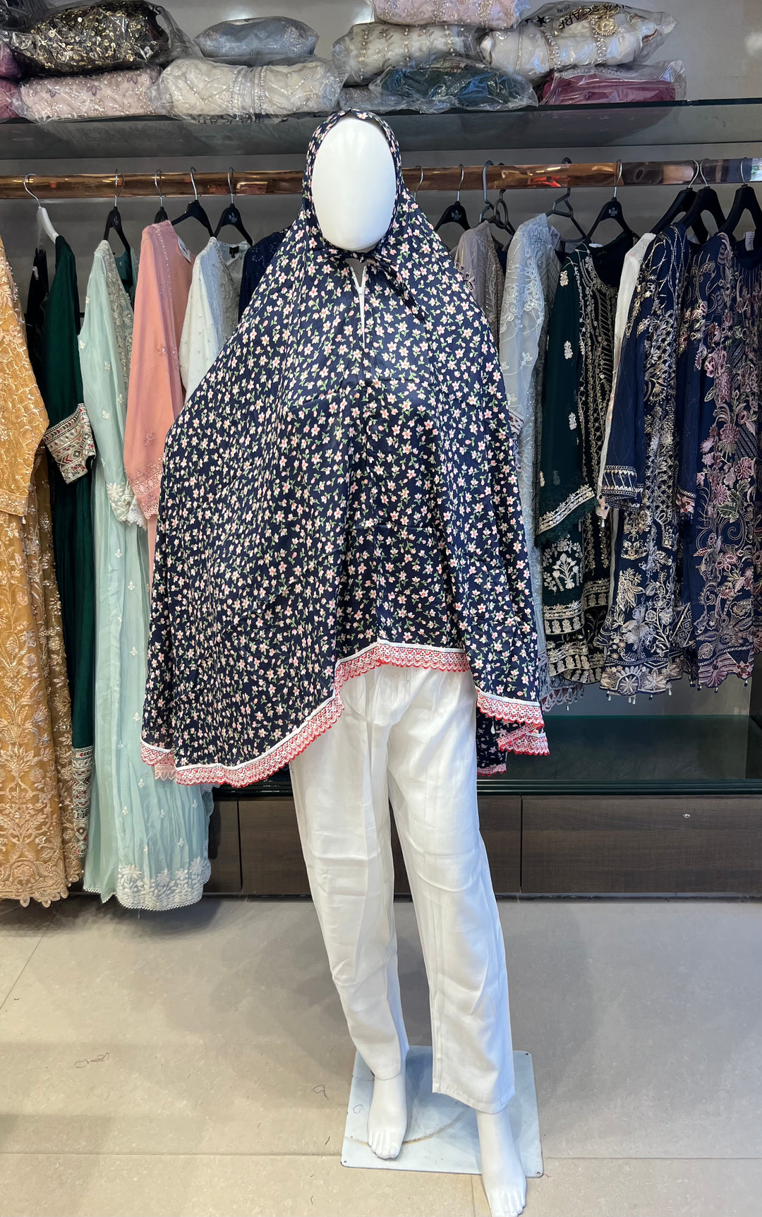 RAMZAN PRAYER NAMAZ HIJAAB-{PRINTED}-PD02/RAYON FABRIC/ 1 a TO 10 a