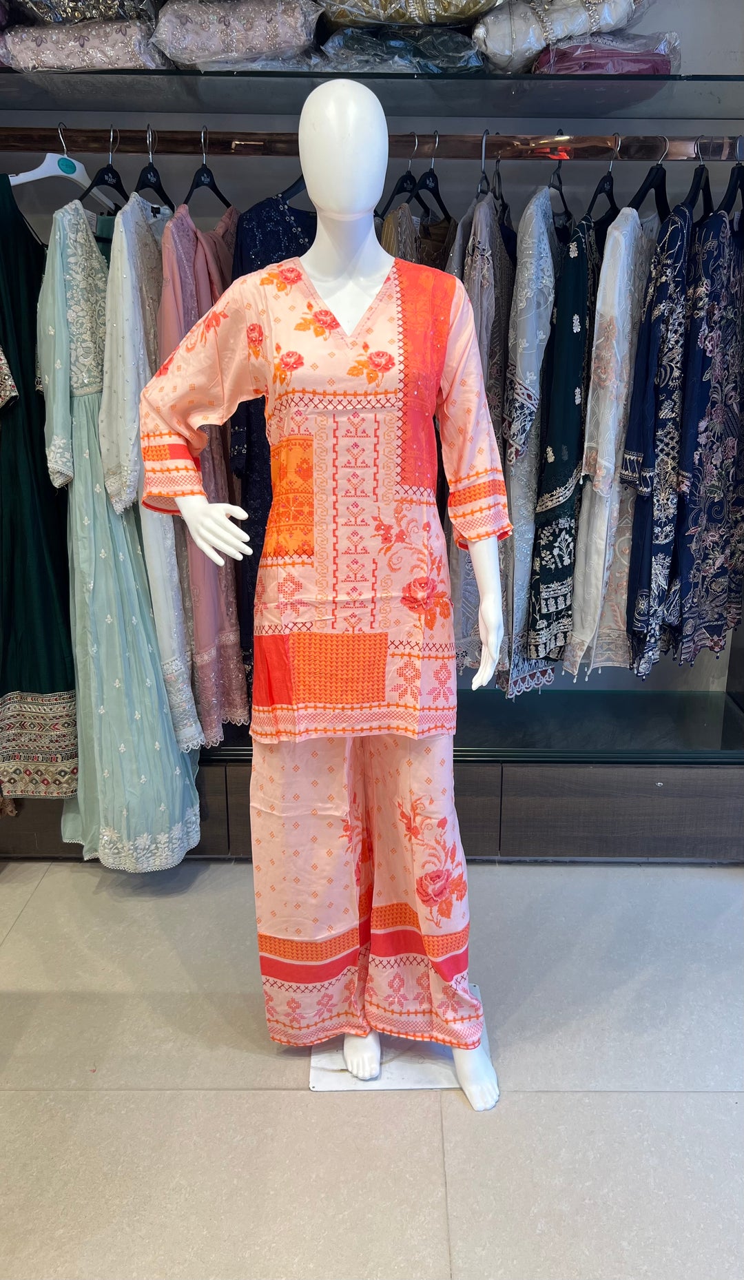 COORD SET(M/38,L/40,XL/42,2XL/44) - IKBT04/ORANGE
