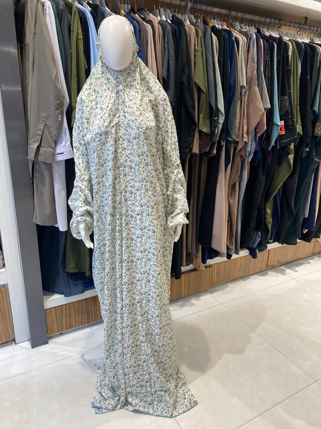 AYESHA PRAYER DRESS SOFT REYON PRINT EHRAAM NEW COLOURS (FULL LENGTH)PD01