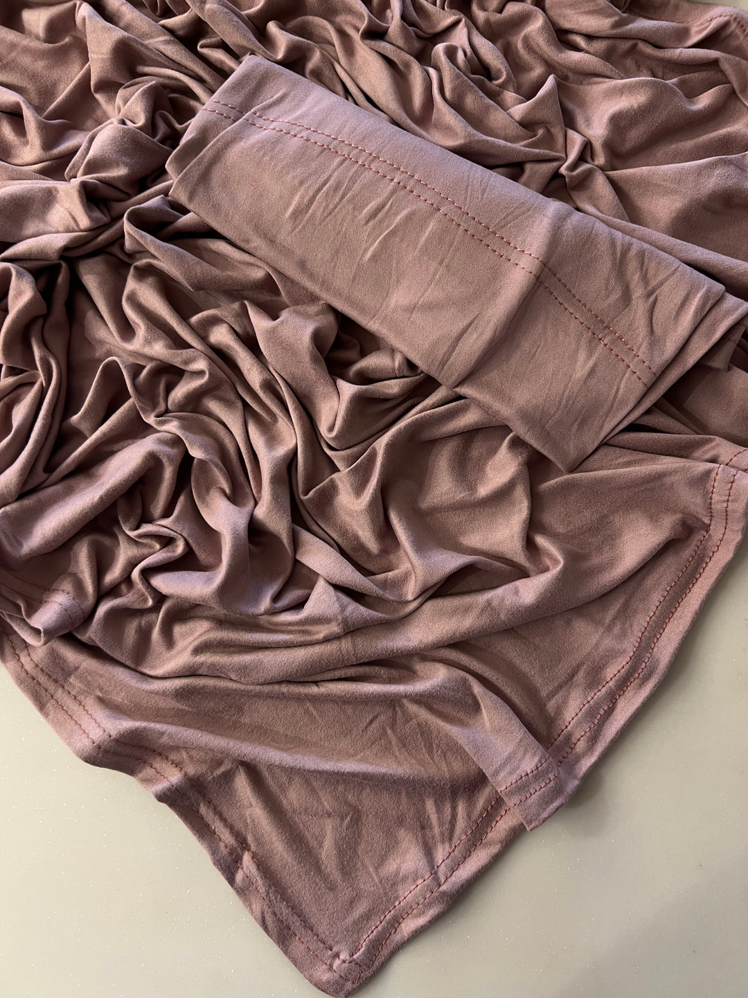 SUPER HIT SOFT PINLESS BAMBOO JERSEY PLAIN WITH MATCHING INNER HIJAB CAP (2 METERS PLAIN HIJABS)(NEW COLOURS)BJ019