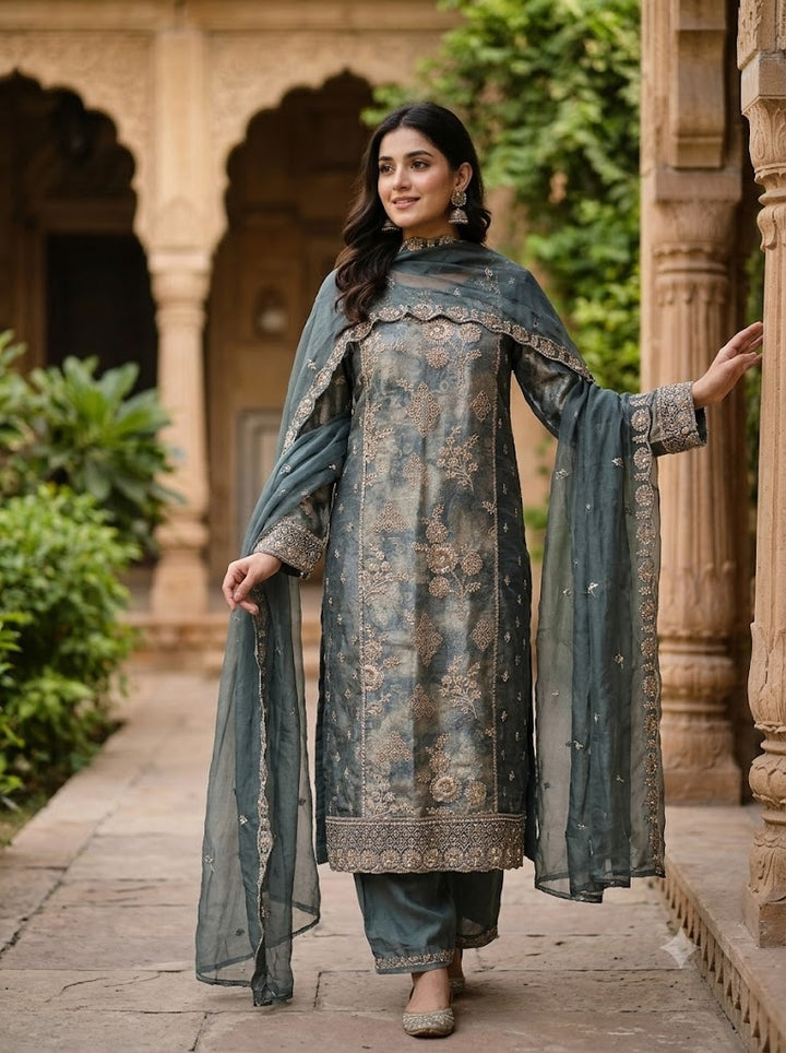 DESIGNER UNSTITCHED DRESS MATERIAL-MAM19