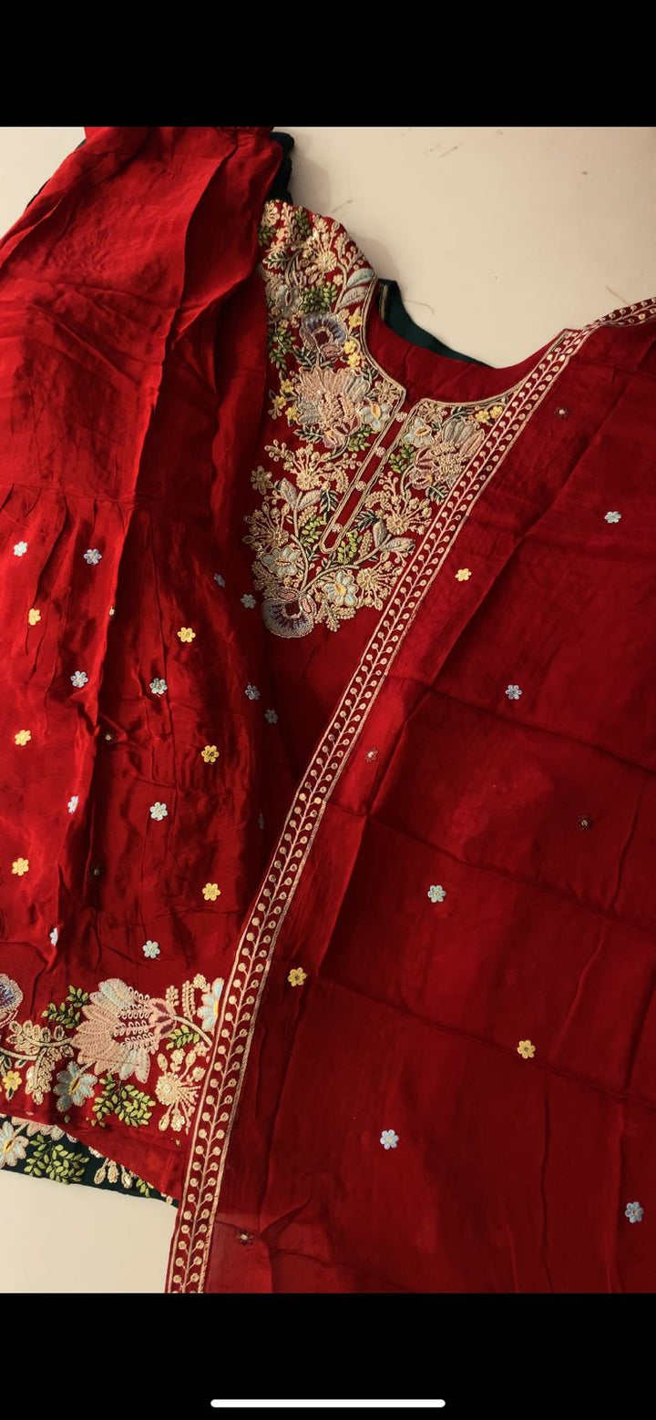 KASHMIRI ZARI WORK DESIGNER SUIT - BTU01