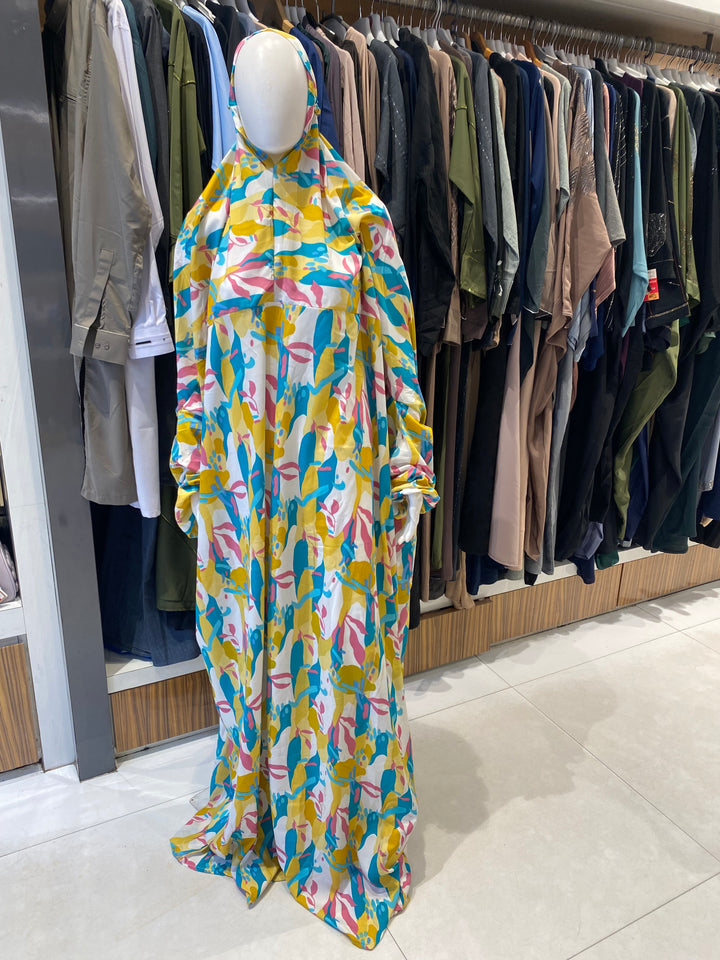 AYESHA PRAYER DRESS SOFT REYON PRINT EHRAAM NEW COLOURS (FULL LENGTH)PD01