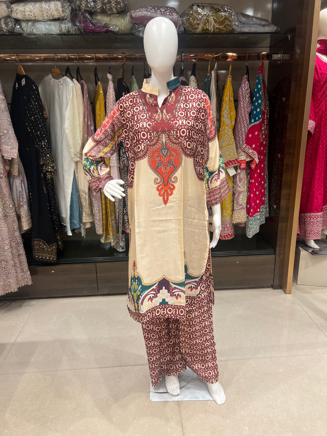 TURKISH PRINTED SILK COORD SET  -IKCP01/IKBN04/10